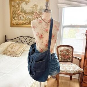 denim crossbody bag‎